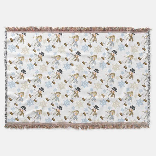 Couverture Snowman Snowflake Motif (Devant)