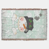 Couverture Snowman sur le doux Blue Snowflake Holiday Jeu (Devant)