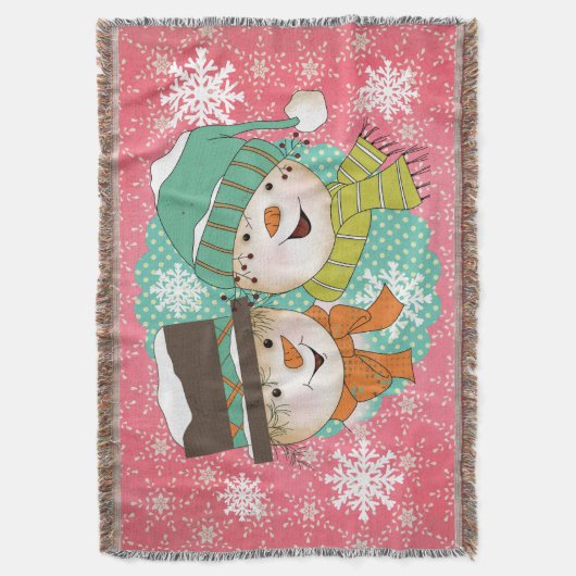 Couverture Snowmen rose et bleu Jeu de vacances (devant Vertical)