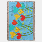 Couverture Soeurs 25ème Jubilé d'argent Blanche tissée Floral (devant Vertical)