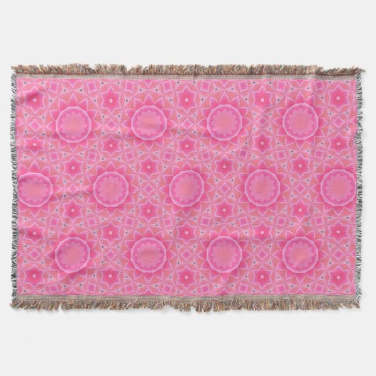 Couverture Soleil rose et étoiles petite fille motif en mosaï (Devant)