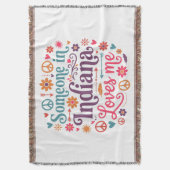 Couverture Someone in Indiana Loves Me Boho Hippie Design (devant Vertical)