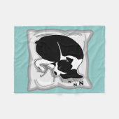 Couverture somnolente d'ouatine de Boston Terrier (Devant (Horizontal))