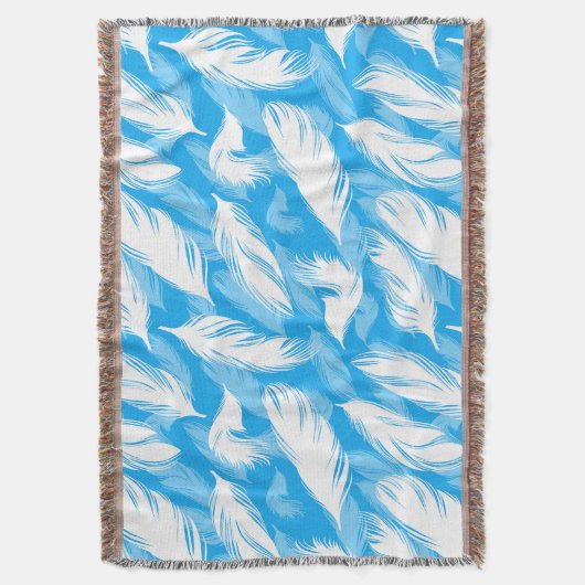 Couverture Sophisticated Feather Design On A Bright Blue  (devant Vertical)