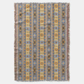 Couverture Southwest Design Gold Blue Grey Tribal Motif (devant Vertical)