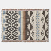 Couverture Southwestern Aztec Geometric Pattern in Black (Devant)