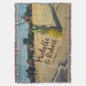 Couverture Souvenir tropical personnalisé de mariage de plage (devant Vertical)