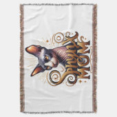 Couverture Sphynx Cat Maman Crazy Cat Lady Jeter Blanche (devant Vertical)