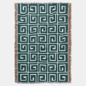 Couverture Spirales carrés - Vert mousse foncée sur blanc (devant Vertical)