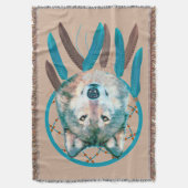 Couverture Spirit Wolf Dream Catcher Custom Thaillot Blanket (devant Vertical)