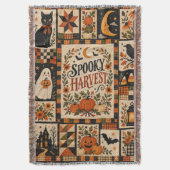 Couverture Spooky Harvest Vintage Halloween Patchwork (devant Vertical)