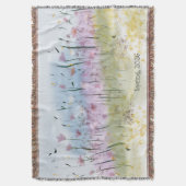 Couverture Spring 2026 Water Color Wildflower Throw Blanket (devant Vertical)