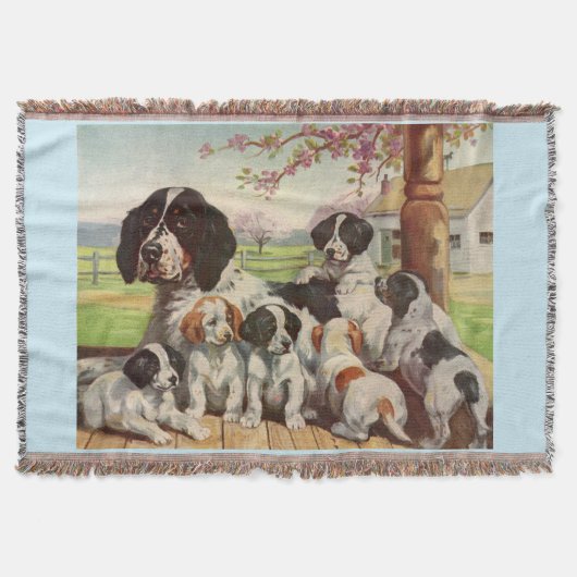Couverture springer spaniel maman et chiots (Devant)