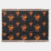 Couverture Squelette rétro mort brûlant crâne en feu (Devant)