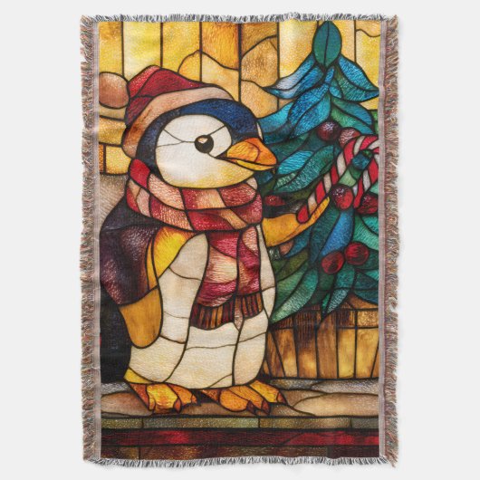 Couverture Stained Glass Christmas Penguin (devant Vertical)