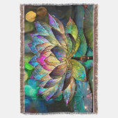 Couverture Stained Glass Vibrant Lotus Flower (devant Vertical)