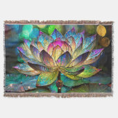 Couverture Stained Glass Vibrant Lotus Flower (Devant)