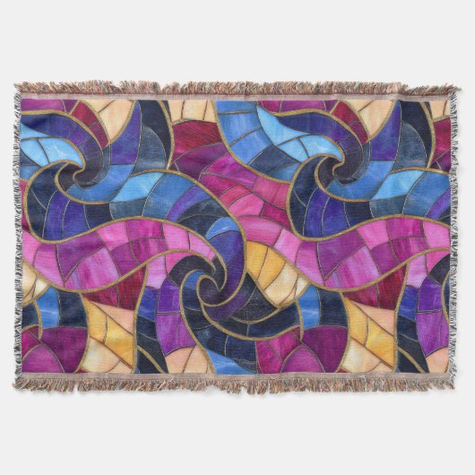 Couverture Stainglass Blue Purple Design (Devant)