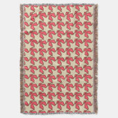 Couverture Star moderne géométrique - corail et beige (devant Vertical)