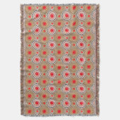 Couverture Starburbs et pingwheel, taupe, rouge, blanc (devant Vertical)