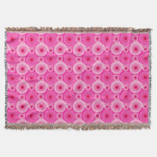 Couverture Starburbs et pinwheel, fuchsia rose & maron (Devant)