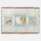 Couverture Starfish Nautilus Conch Coques de mer Océan Grèce  (Devant)