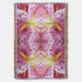 Couverture Stargazer Lily brillant Magenta Floral (devant Vertical)