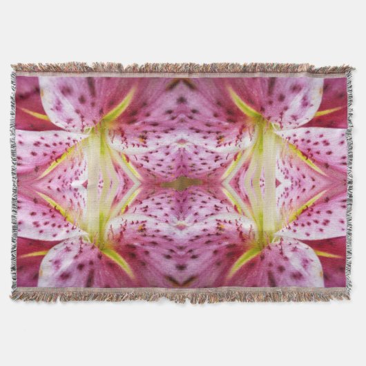 Couverture Stargazer Lily brillant Magenta Floral (Devant)