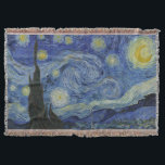 Couverture Starry Night Vincent van Gogh<br><div class="desc">Ce magnifique design d'art montre le célèbre tableau du peintre post-impressionniste néerlandais Vincent van Gogh, "La nuit étoilée". Peint lors de son séjour à l'asile de Saint Rémy dans les années 1880, van Gogh dépeignait les collines ondulantes et les cyprès qu'il voyait depuis sa fenêtre. Il ajouta aussi le village,...</div>