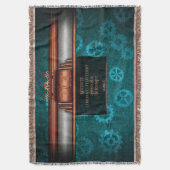 Couverture Steampunk cuivre et argent sur les cogs turquoises (devant Vertical)
