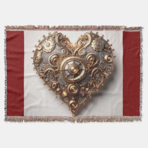 Couverture Steampunk Élégant Clockwork Gear Coeur