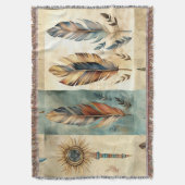 Couverture Stick de médecine des plumes tribales Aztec (devant Vertical)