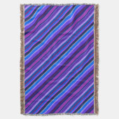 Couverture stripes en bleu et purple (devant Vertical)