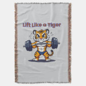 Couverture **Strong Tiger – Cute Tiger Lifting Weights Illust (devant Vertical)
