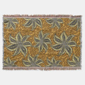 Couverture Style Batik Floral Abstrait africain (Devant)