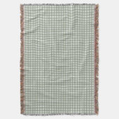 Couverture Style Cottage Vert Sauge Gingham Classique (devant Vertical)