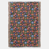 Couverture Style d'art populaire chic floral sur une couvertu (devant Vertical)