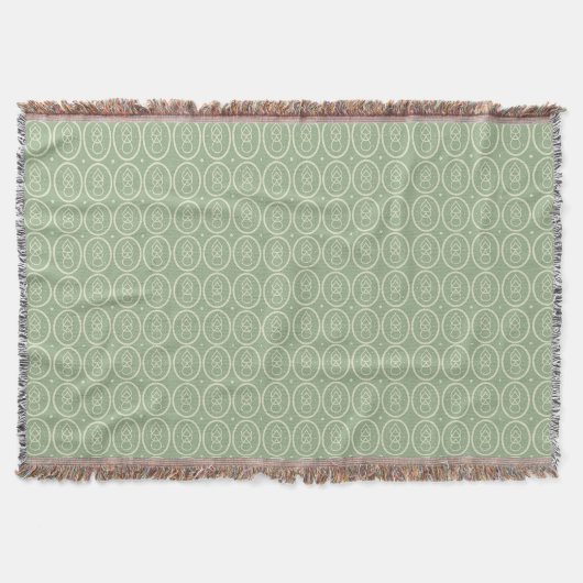 Couverture Style Déco vintage Vert Motif (Devant)