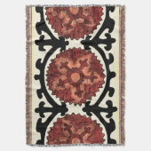 Couverture Style Suzani Motif Floral Décoratif (devant Vertical)
