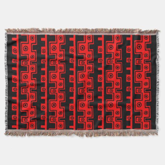 Couverture Style tribal II - Noir sur rouge (Devant)