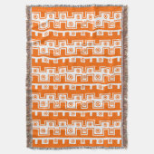 Couverture Style tribal II - Orange en blanc (devant Vertical)