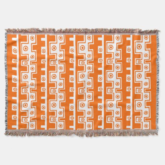 Couverture Style tribal II - Orange en blanc (Devant)
