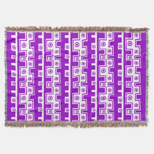 Couverture Style tribal II - Violet sur blanc (Devant)