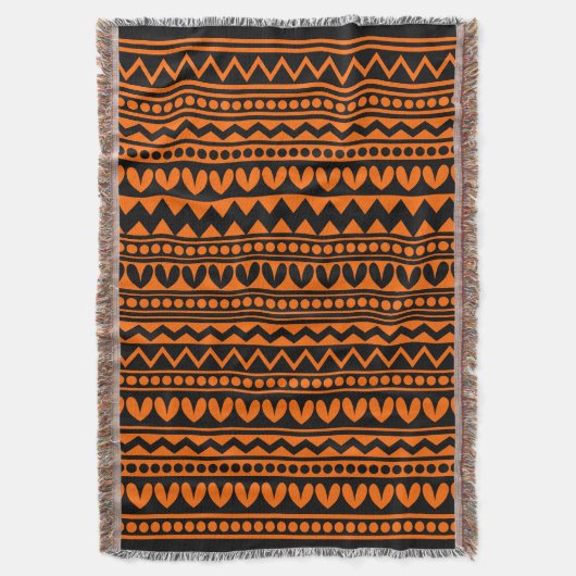 Couverture Style tribal - Noir sur orange (devant Vertical)