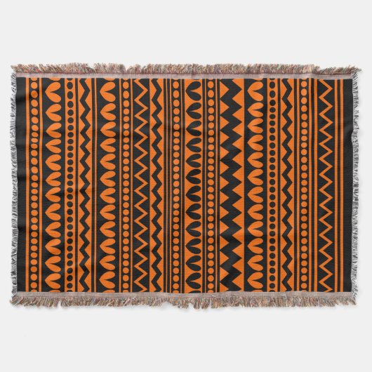 Couverture Style tribal - Noir sur orange (Devant)