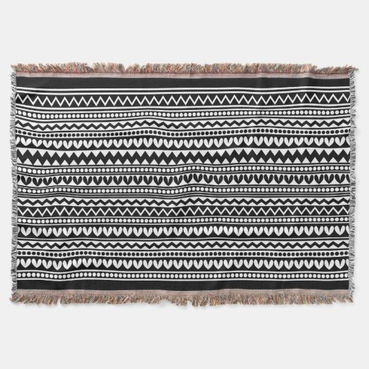 Couverture Style tribal V2 - Noir sur blanc (Devant)