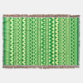 Couverture Style tribal - Vert d'herbe dans Chalk Jaune (Devant)