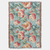 Couverture Style victorien élégant pivoines florales (devant Vertical)