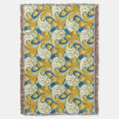 Couverture Style William Morris Tulp Tissu Floral sarcelle et (devant Vertical)