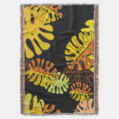 Couverture Summer Tropical Feuille Design Vintage (devant Vertical)